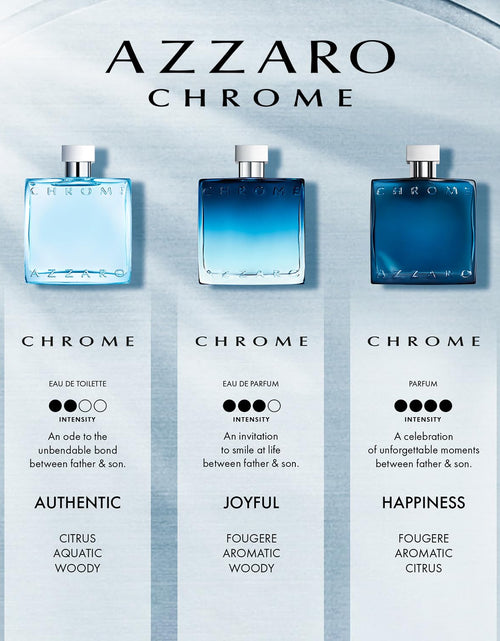 Load image into Gallery viewer, Chrome Eau De Toilette - Fresh Aquatic Mens Cologne - Citrus, Woody, Musky Fragrance -Fresh Notes of Bergamot - Everyday Wear - Classic Summer Beach Scent - Luxury Perfumes for Men
