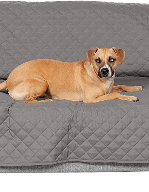 Load image into Gallery viewer, Water-Resistant &amp; Reversible Large Sofa/Couch Cover Protector for Dogs, Cats, &amp; Children - Two-Tone Pinsonic Quilted Living Room Furniture Cover - Gray/Mist, Large Sofa
