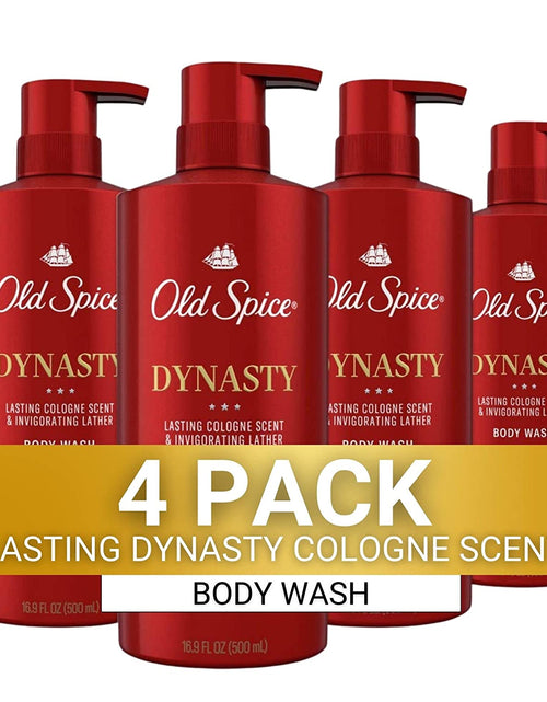 Load image into Gallery viewer, Body Wash for Men, Dynasty Cologne Scent, 16.9 Fl Oz (Pack of 4)
