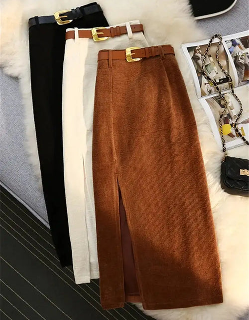 Load image into Gallery viewer, Corduroy Women Skirt
