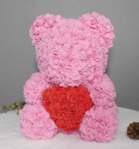 Load image into Gallery viewer, mother&#39;s Day Rose Flower Bear
