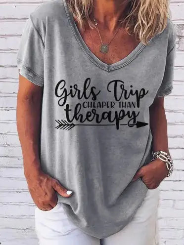 Load image into Gallery viewer, Women Girl&#39;s Trip Therapy  Tee
