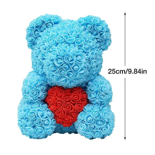 Load image into Gallery viewer, mother&#39;s Day Rose Flower Bear
