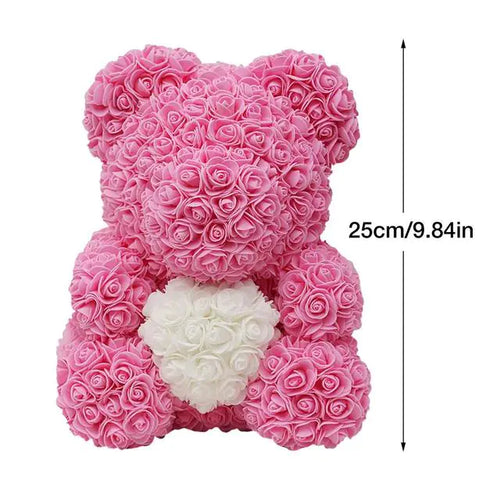 Load image into Gallery viewer, mother&#39;s Day Rose Flower Bear
