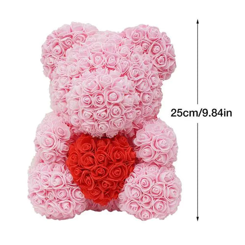 Load image into Gallery viewer, mother&#39;s Day Rose Flower Bear
