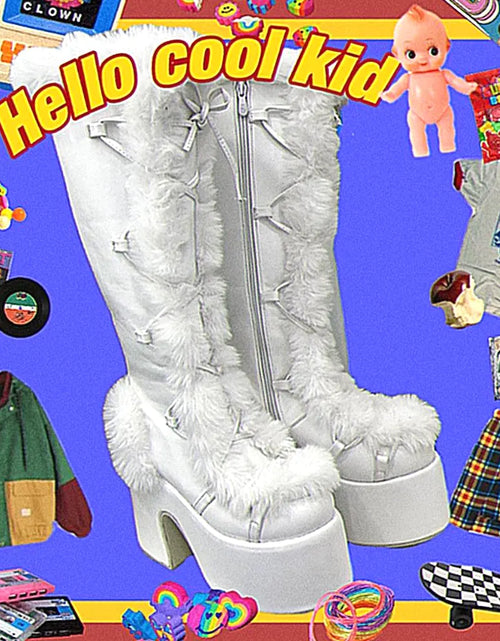 Load image into Gallery viewer, Chunky High Heeled Winter Boots
