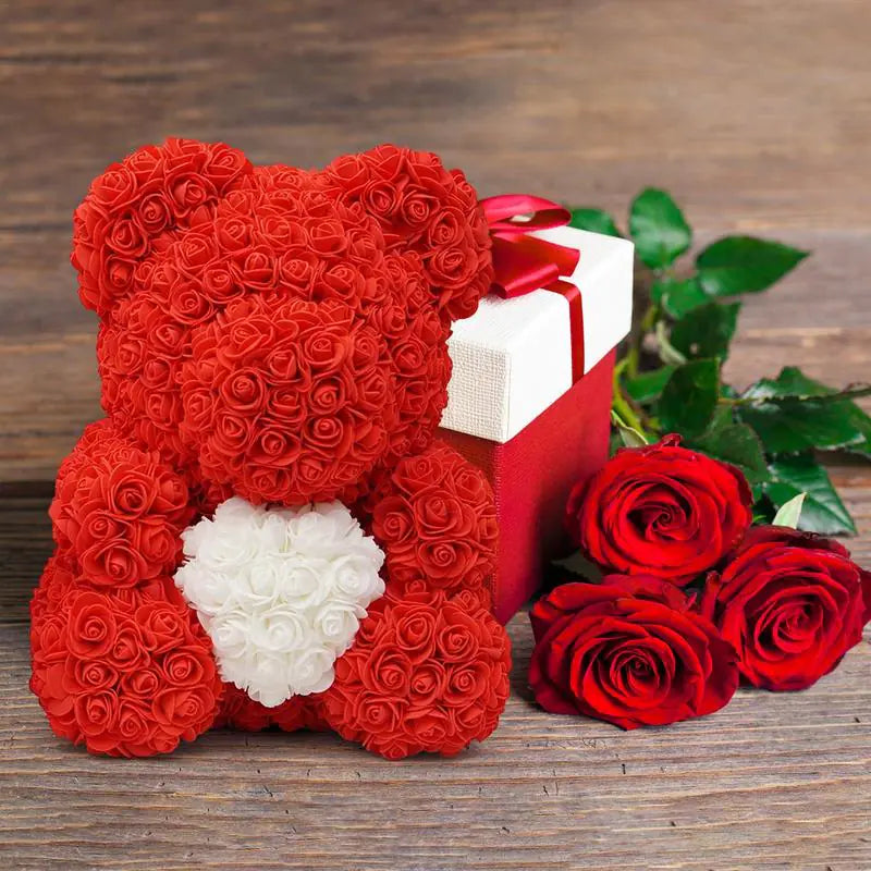 mother's Day Rose Flower Bear