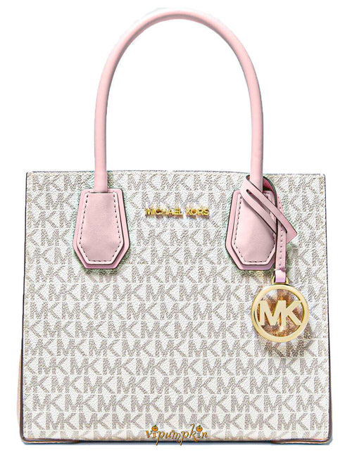 Load image into Gallery viewer, Michael Kors Mercer Messenger Medium Crossbody Bag Vanilla Powder Blush
