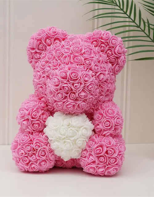 Load image into Gallery viewer, mother&#39;s Day Rose Flower Bear
