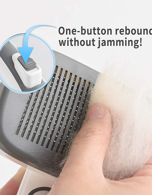 Load image into Gallery viewer, Self Cleaning Slicker Brush for Dogs - Pet Grooming Brush for Shedding, Dog Brush for Long and Short Hair to Removes Tangles and Loose Hair, the Pet Hair Brush Suitable for Cats and Dogs (Gray)
