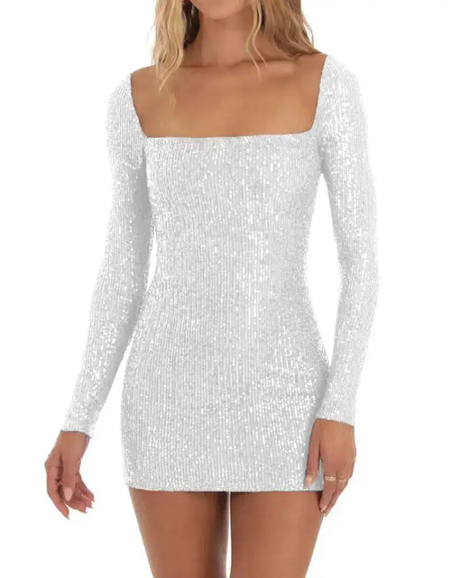 Load image into Gallery viewer, Sequin Long Sleeve Mini Dress
