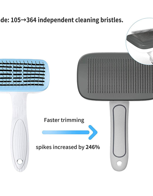 Load image into Gallery viewer, Self Cleaning Slicker Brush for Dogs - Pet Grooming Brush for Shedding, Dog Brush for Long and Short Hair to Removes Tangles and Loose Hair, the Pet Hair Brush Suitable for Cats and Dogs (Gray)
