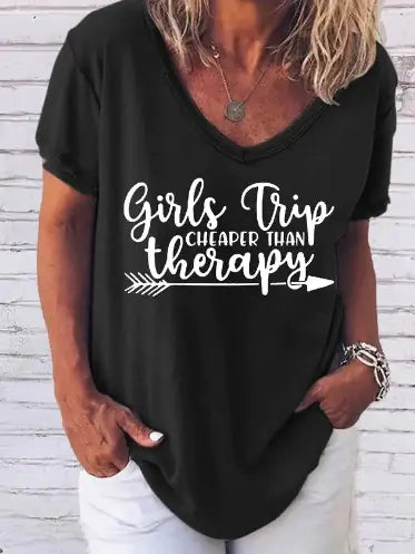 Load image into Gallery viewer, Women Girl&#39;s Trip Therapy  Tee
