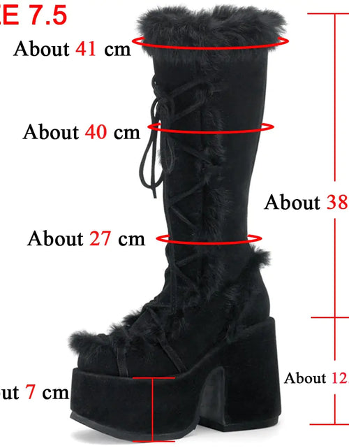 Load image into Gallery viewer, Chunky High Heeled Winter Boots
