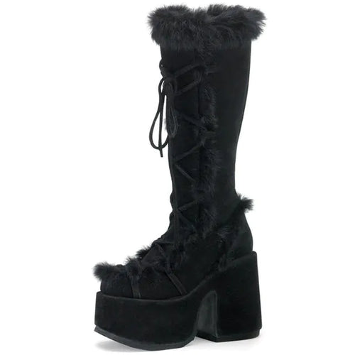 Load image into Gallery viewer, Chunky High Heeled Winter Boots
