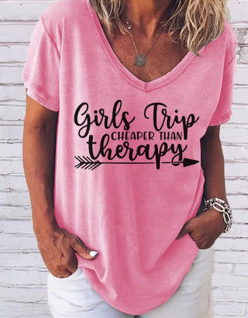 Load image into Gallery viewer, Women Girl&#39;s Trip Therapy  Tee
