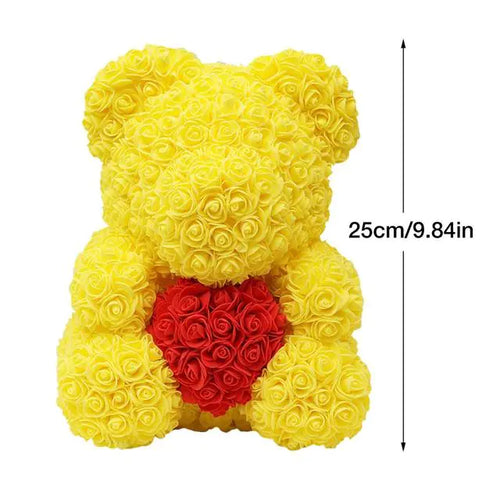 Load image into Gallery viewer, mother&#39;s Day Rose Flower Bear
