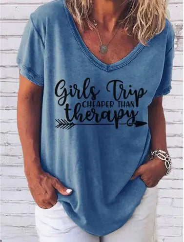 Load image into Gallery viewer, Women Girl&#39;s Trip Therapy  Tee
