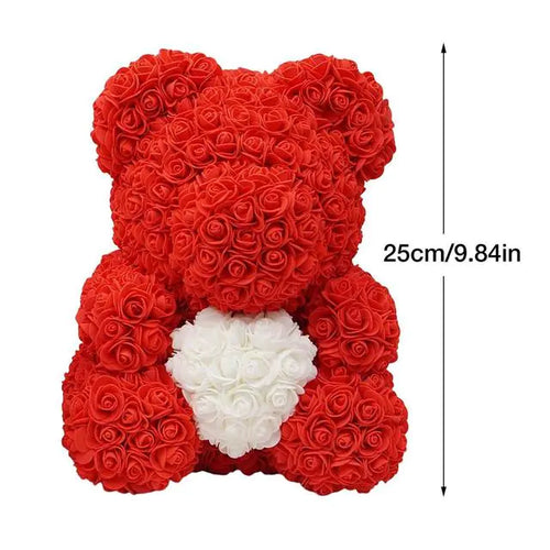 Load image into Gallery viewer, mother&#39;s Day Rose Flower Bear
