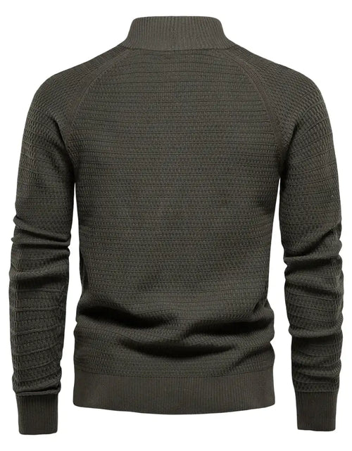 Load image into Gallery viewer, Button Mock Neck Men&#39;s Cardigan
